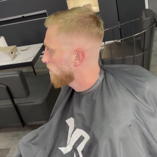 Casual haircut with professional beard trim at 1Kal Barbers - complete grooming service